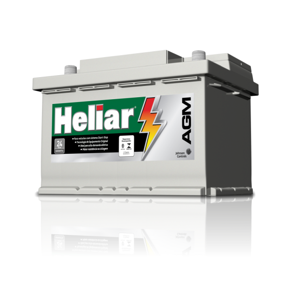 Bateria Heliar 60Ah - AG60HD - Linha AGM - Tecnologia Start/Stop - Original de Montadora