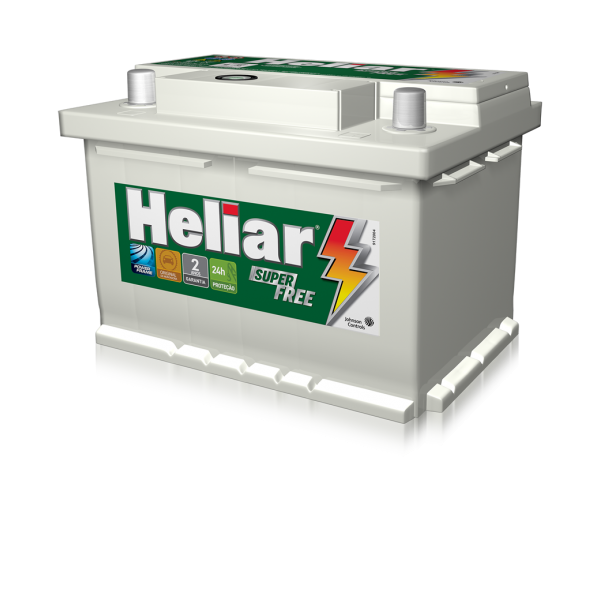 Bateria Heliar 60Ah - HF60HD - Linha Super Free (24 Meses de Garantia) - Original de Montadora